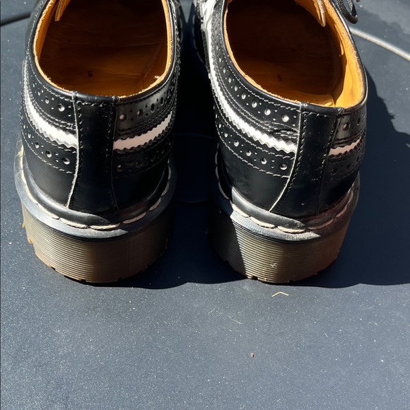Dr. Martens Black and White Mens Oxfords - Picture 8 of 10